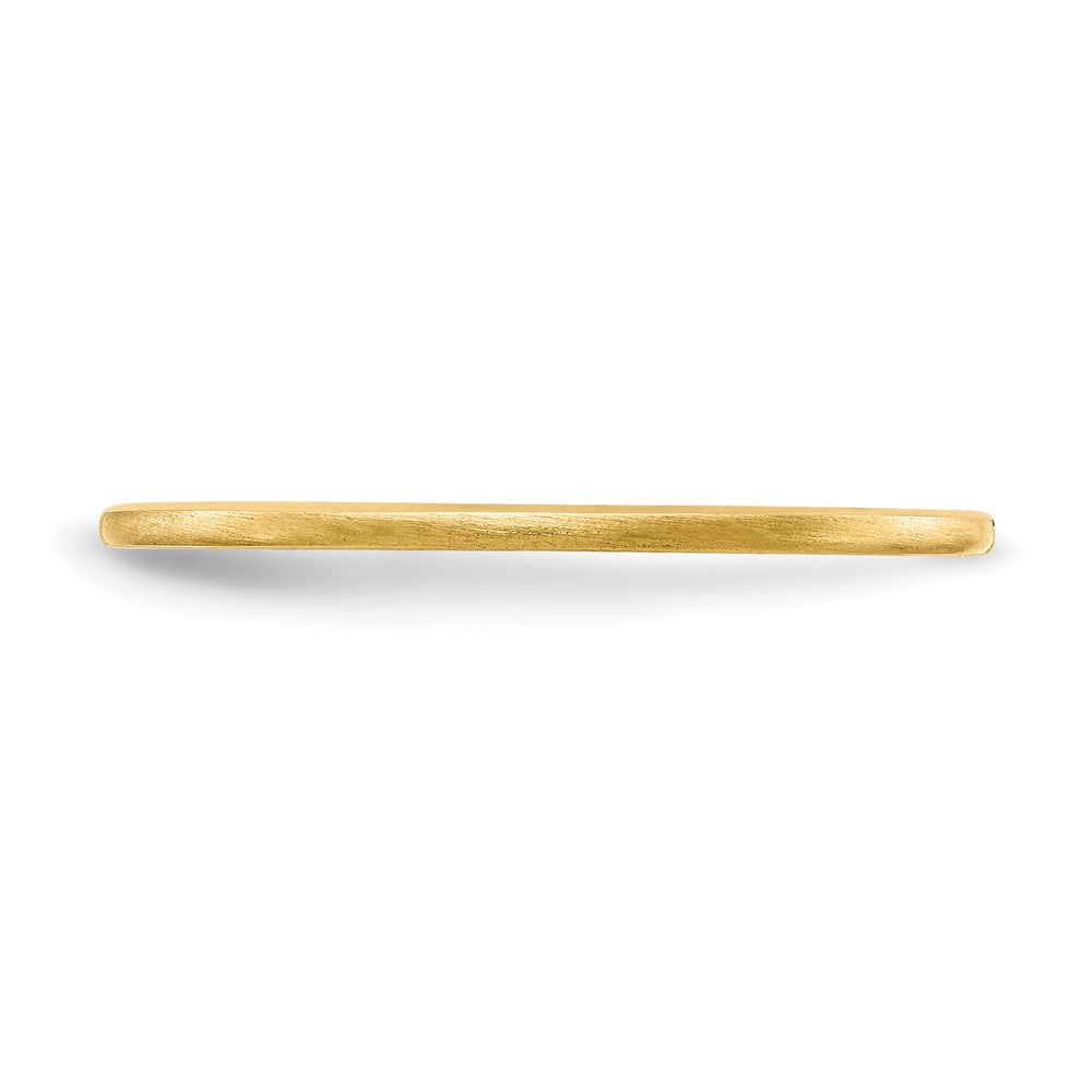 10K Yellow Gold 1.2mm Half Round Satin Stackable Band