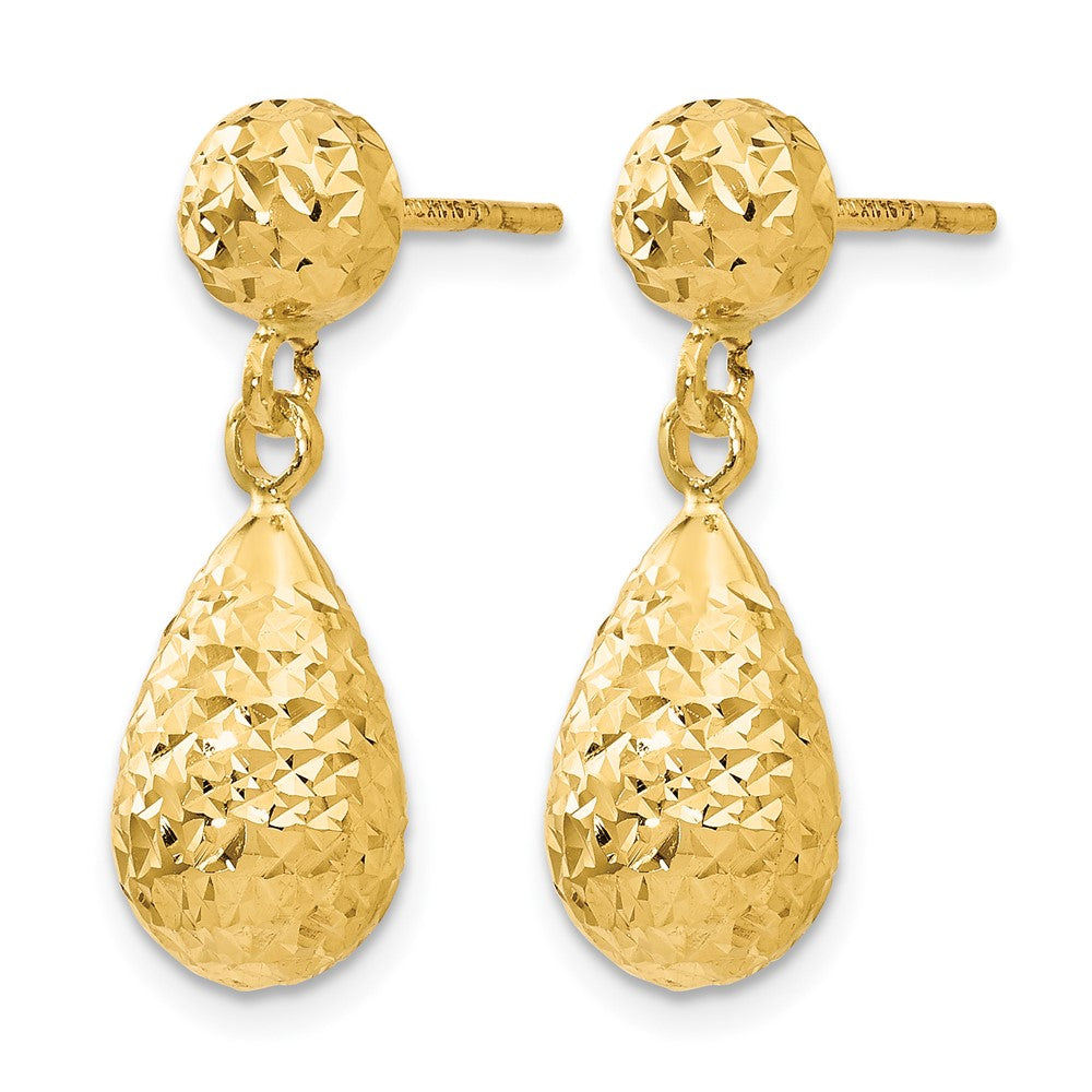 14K D/C Post Dangle Earrings