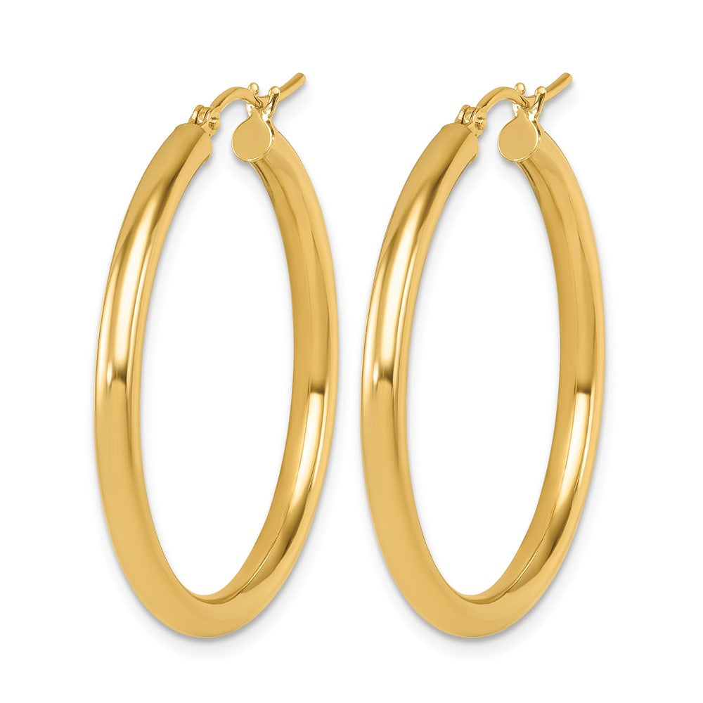 14K Polished Hoop Earrings