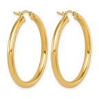 14K Polished Hoop Earrings