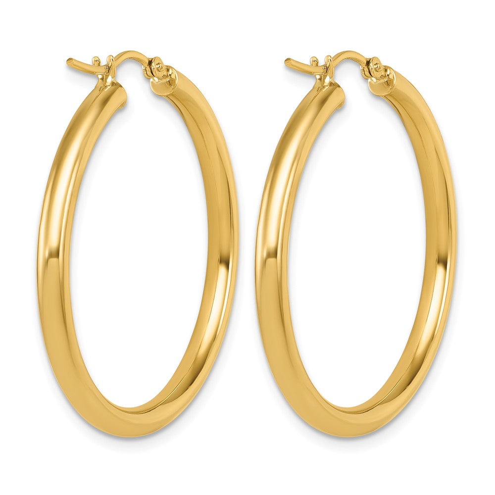 14K Polished Hoop Earrings