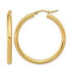 14K Polished Hoop Earrings