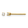 Inverness 14k 2mm CZ Post Piercing Earrings