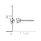 Inverness 18k White Gold 3mm Square CZ Post Piercing Earrings