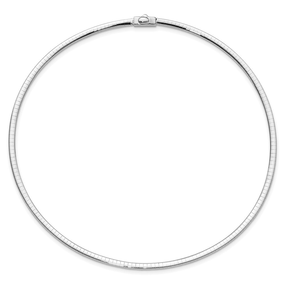 14K Polished 3mm Two-tone Reversible Omega Necklace