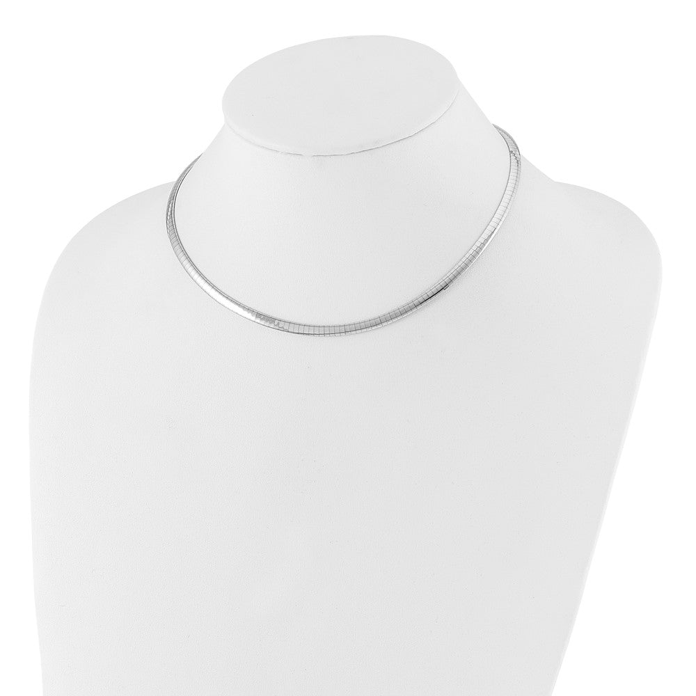 14K Polished  4mm Two-tone Reversible Omega Necklace