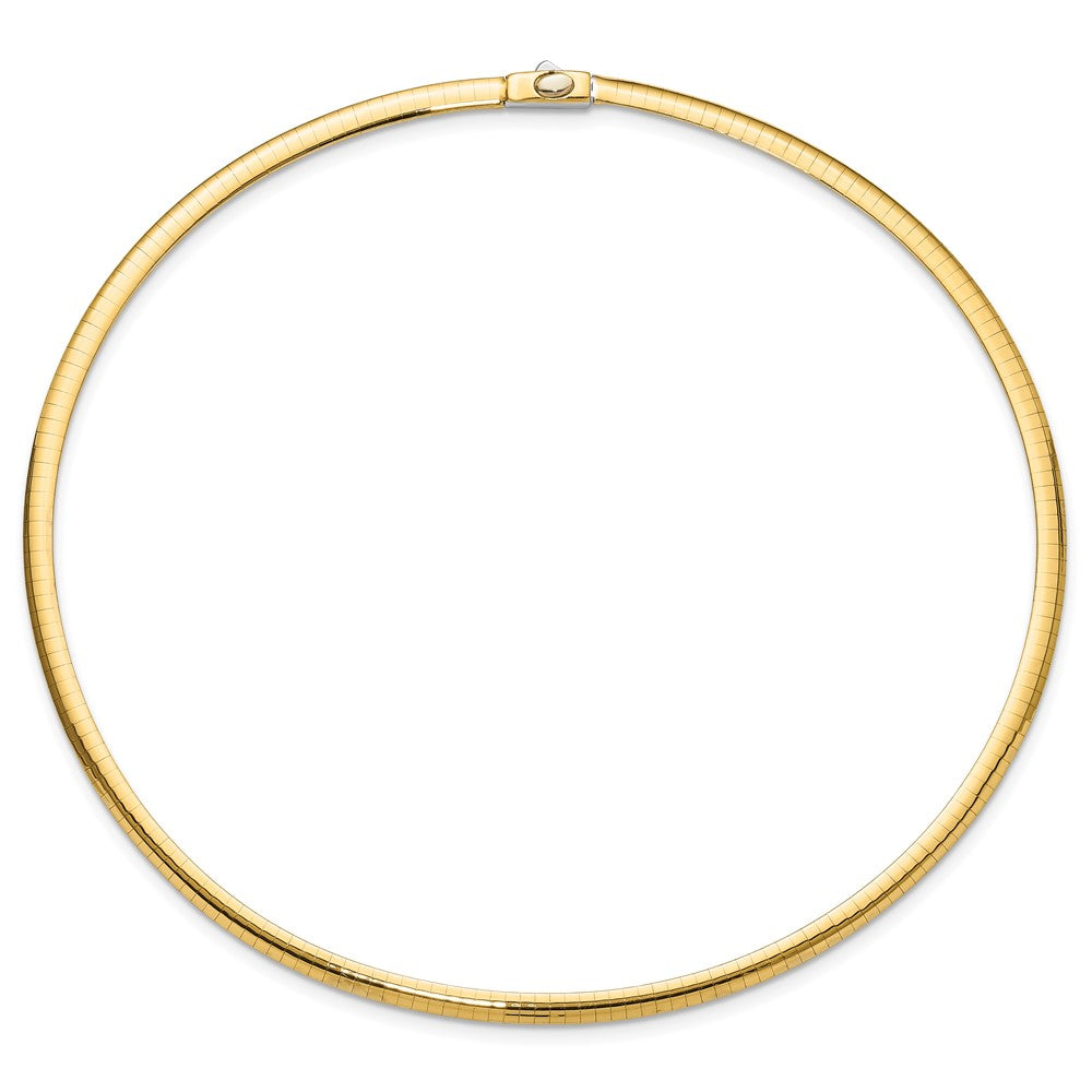 14K Polished  4mm Two-tone Reversible Omega Necklace
