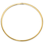 14K Polished  4mm Two-tone Reversible Omega Necklace