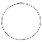 14K Polished  4mm Two-tone Reversible Omega Necklace