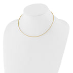 14K Polished 1.2mm Omega Necklace Detachable clasp Omega Necklace