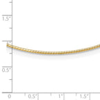 14K Polished 1.2mm Omega Necklace Detachable clasp Omega Necklace