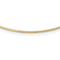 14K Polished 1.2mm Omega Necklace Detachable clasp Omega Necklace