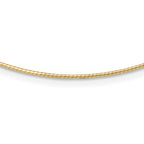 14K Polished 1.2mm Omega Necklace Detachable clasp Omega Necklace