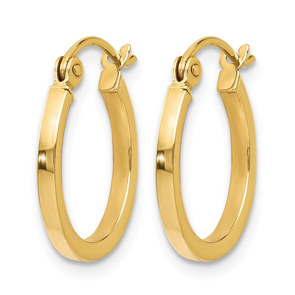 14K Polished Hoop Earrings