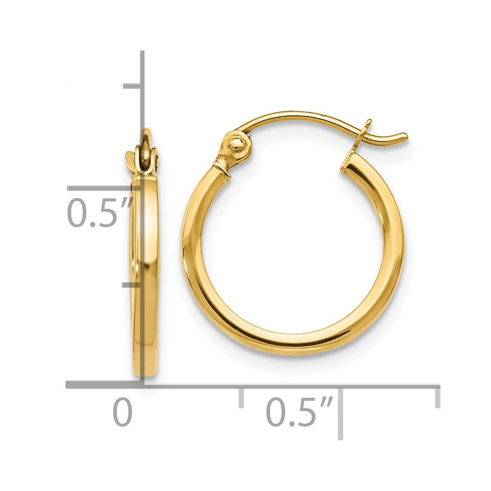 14K Polished Hoop Earrings