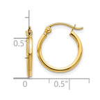 14K Polished Hoop Earrings