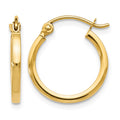 14K Polished Hoop Earrings