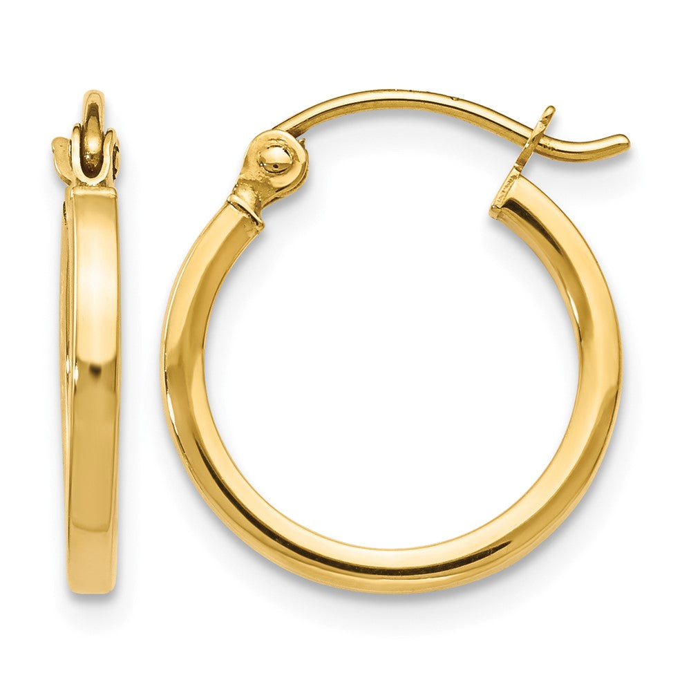 14K Polished Hoop Earrings