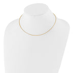 14K Polished 1MM Round Detachable clasp Omega Necklace