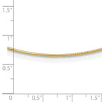 14K Polished 1MM Round Detachable clasp Omega Necklace
