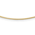 14K Polished 1MM Round Detachable clasp Omega Necklace