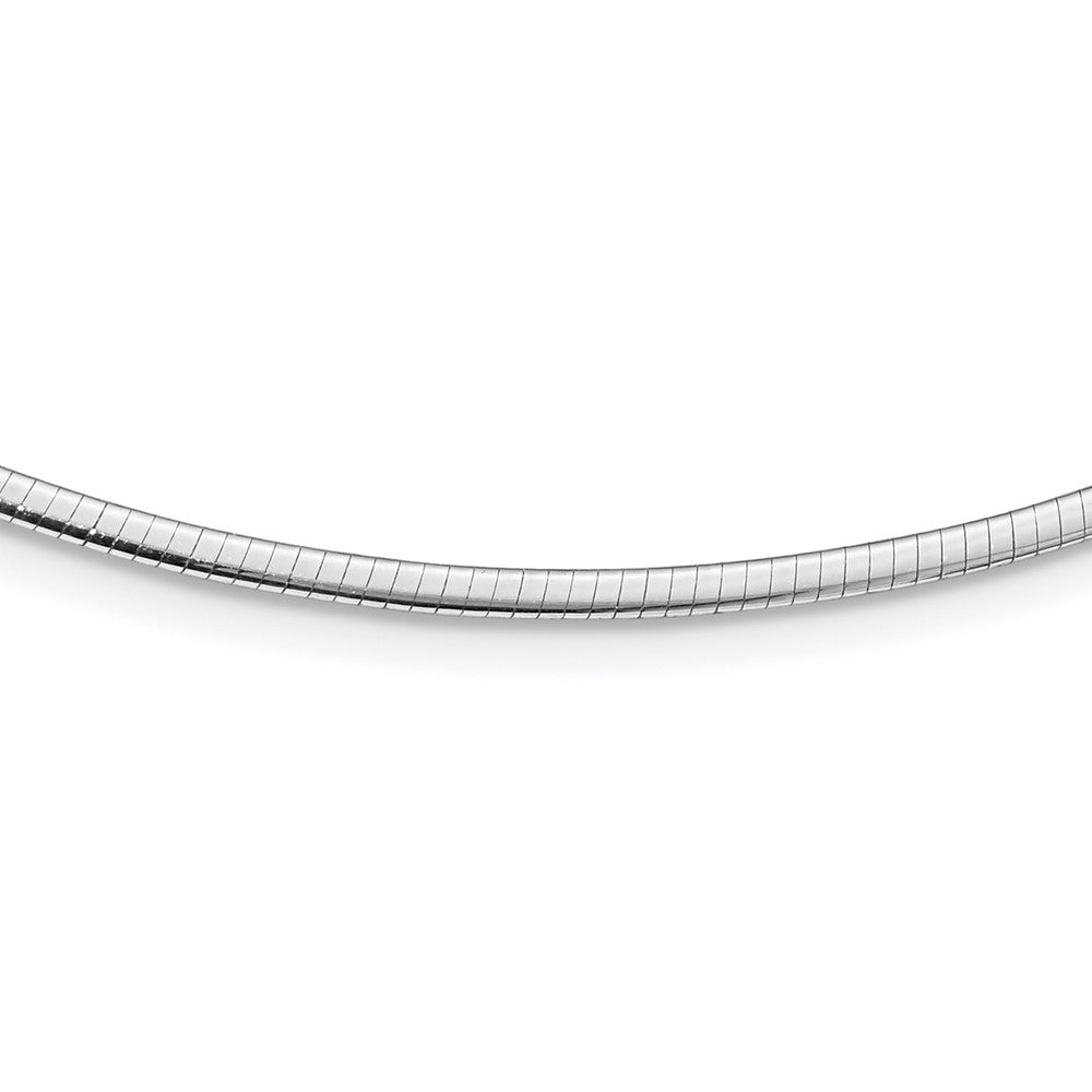 14K Two-Tone Polished 2mm Reversible w/Adj. Chain Omega Necklace
