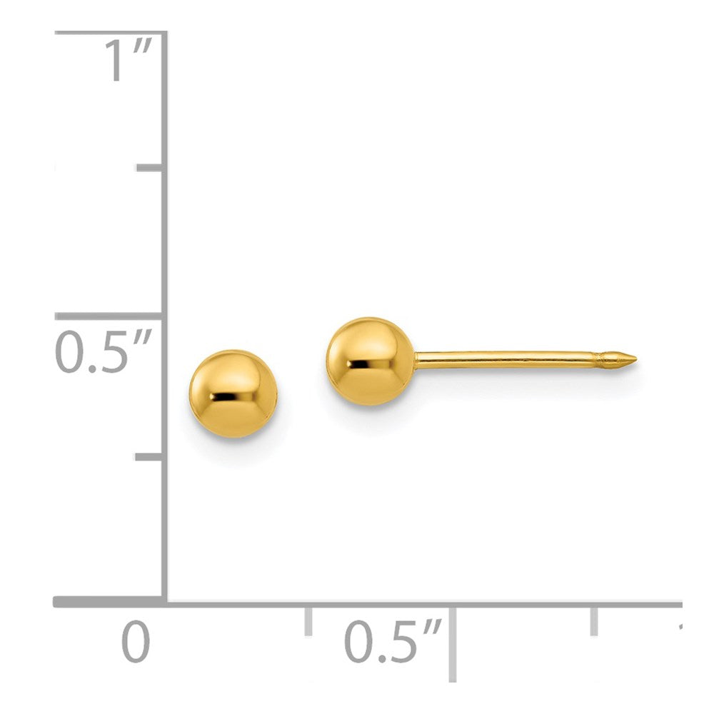 Inverness 14k 4mm Ball Post Piercing Earrings