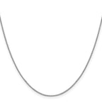 14K White Gold .9mm Box Chain