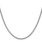 14k White Gold 2.1mm Spiga Chain