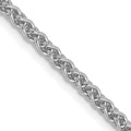 14k White Gold 2.1mm Spiga Chain