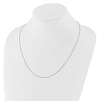 14K White Gold Adjustable 1mm Wheat Chain