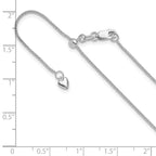14K White Gold Adjustable 1mm Wheat Chain
