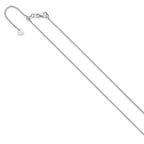 14K White Gold Adjustable .9mm Box Chain