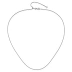 14K White Gold Adjustable .9mm Box Chain