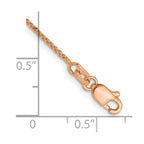 14k Rose Gold 1.0mm Spiga Chain Anklet