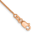 14k Rose Gold 1.0mm Spiga Chain Anklet
