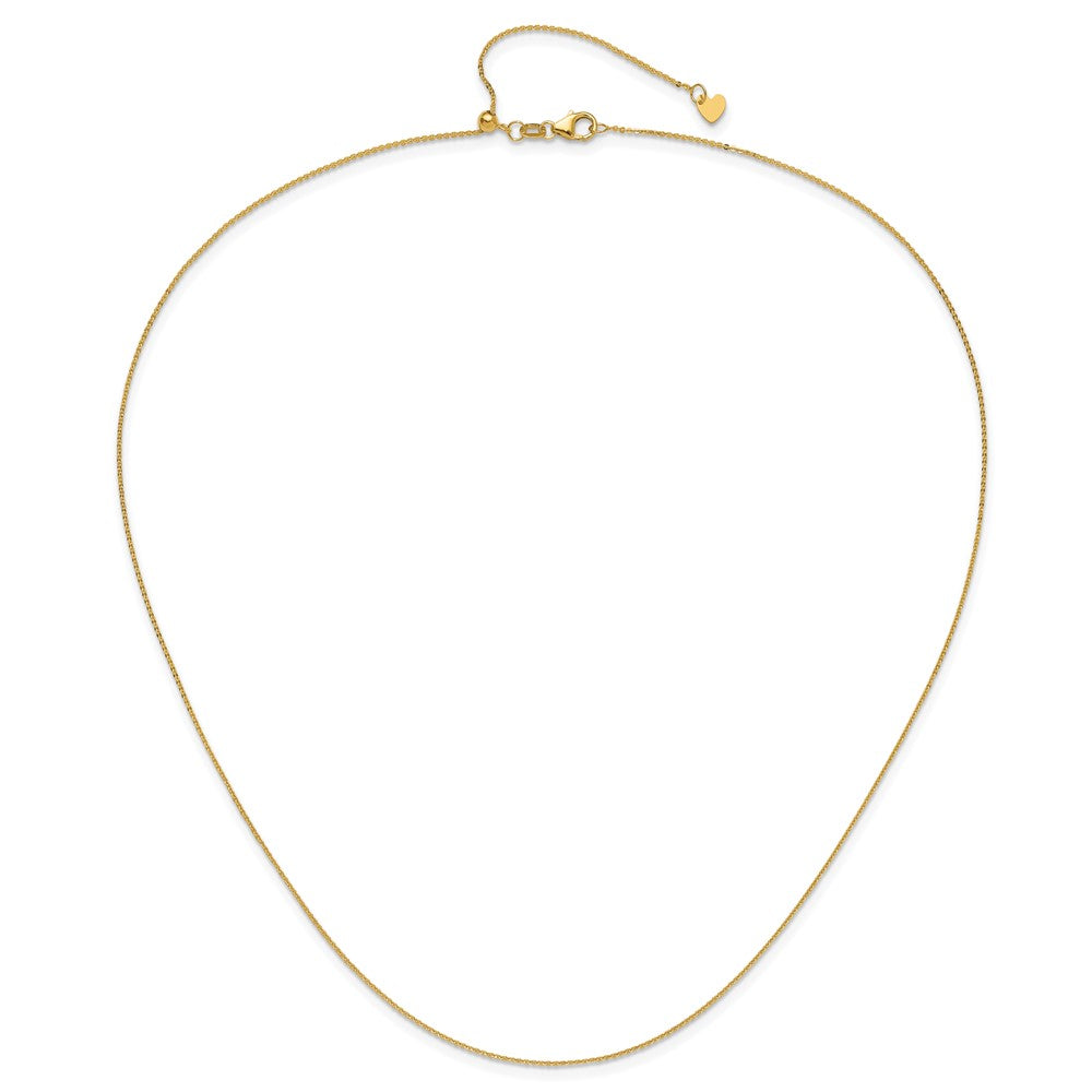 14K Adjustable 1.2mm Flat Cable Chain