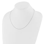 14K White Gold Adjustable 1.2mm Flat Cable Chain