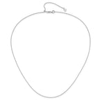 14K White Gold Adjustable 1.2mm Flat Cable Chain