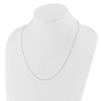 14K White Gold Adjustable 1.2mm Flat Cable Chain