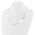 14K White Gold Adjustable 1mm Quadra Wheat Chain