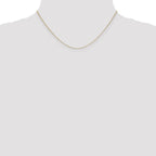 14K .5mm Baby Box with Lobster Clasp Chain