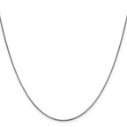 14K White Gold 1.1mm Sparkle Round Box Chain