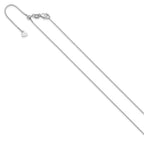 14K White Gold Adjustable .8mm Box Chain