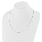 14K White Gold Adjustable .8mm Box Chain