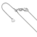 14K White Gold Adjustable .8mm Box Chain