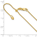 14K Adjustable 1.2mm D/C Rope Chain