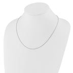 14K White Gold Adjustable 1.2mm D/C Rope Chain