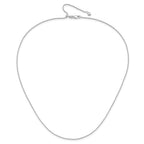 14K White Gold Adjustable 1.2mm D/C Rope Chain