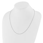 14K White Gold Adjustable 1.2mm D/C Rope Chain